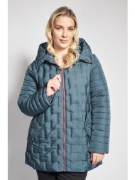 καπιτονέ μπουφάν αδιάβροχο διπλής όψης με κουκούλα