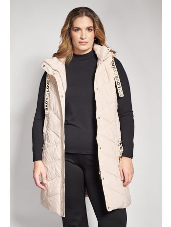 αμάνικο μπουφάν με κουκούλα και κορδόνια με λογότυπο love σε προσφορά