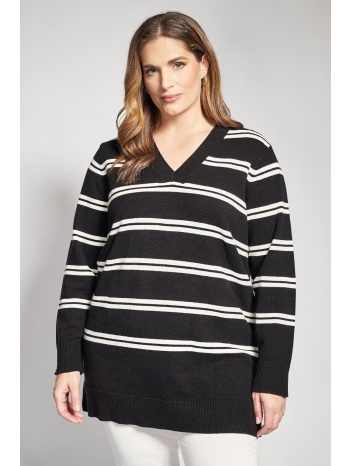 πλεκτή μπλούζα ριγέ μακριά σε προσφορά