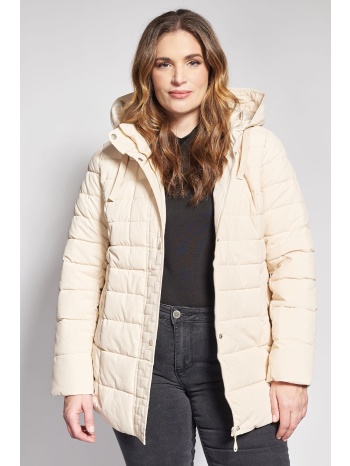 καπιτονέ μπουφάν με κουκούλα και γούνινη επένδυση σε προσφορά