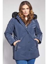 αδιάβροχο μπουφάν parka με κουκούλα με γούνα και ιμάντες κρέμασης