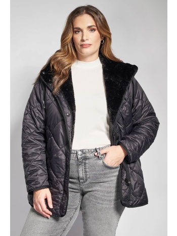 καπιτονέ αδιάβροχο μπουφάν με κουκούλα και γούνινη επένδυση σε προσφορά