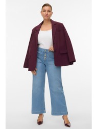 τζιν παντελόνι high-rise cropped kick flare fit με κουμπιά vero moda