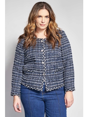 σακάκι μπουκλέ τύπου chanel με κουμπιά κόσμημα σε προσφορά