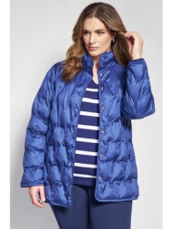 μπουφάν αδιάβροχο καπιτονέ με ψηλό γιακά και colorblock εσωτερικό