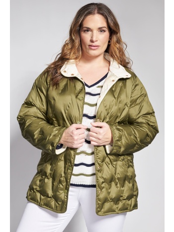 μπουφάν αδιάβροχο καπιτονέ με ψηλό γιακά και colorblock σε προσφορά