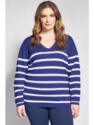 πλεκτή μπλούζα ριγέ σε ναυτικό στυλ