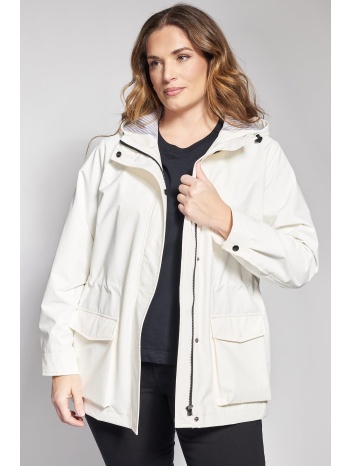 αδιάβροχο παρκά τζάκετ με ριγέ κουκούλα σε προσφορά