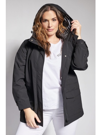 αδιάβροχο παρκά τζάκετ με ριγέ κουκούλα σε προσφορά