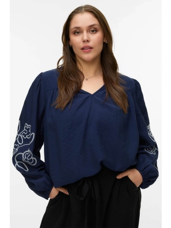 μπλούζα με φουσκωτά μανίκια με κέντημα vero moda