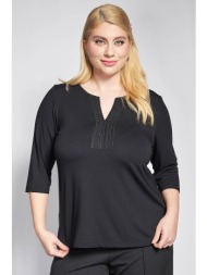 μπλούζα βισκόζ με τρέσα στο v