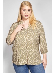 μπλούζα βισκόζη εμπριμέ φλοράλ με v