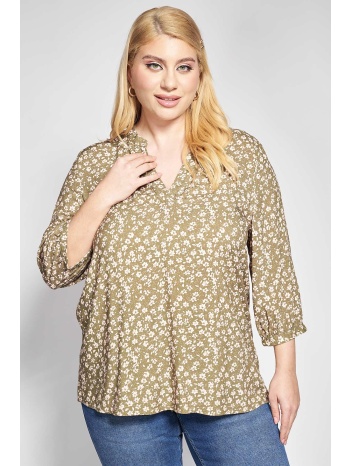 μπλούζα βισκόζη εμπριμέ φλοράλ με v σε προσφορά