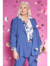 σακάκι κρεπ με γυριστά μανίκια