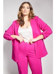 σακάκι κρεπ με γυριστά μανίκια