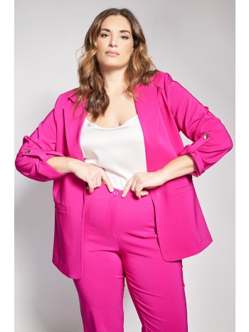 σακάκι κρεπ με γυριστά μανίκια