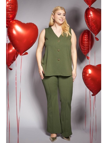 prbt παντελόνι scuba crepe καμπάνα με εξωτερικές ραφές σε προσφορά