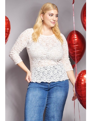 prbt μπλούζα δαντέλα με τρουακάρ μανίκια σε προσφορά