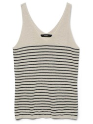 ριγέ αμάνικο πλεκτό τοπ ...