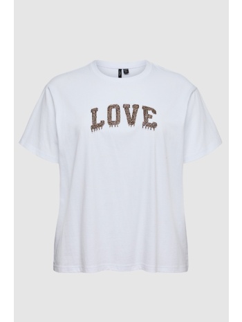 βαμβακερό t-shirt με λογότυπο love με χάντρες σε προσφορά