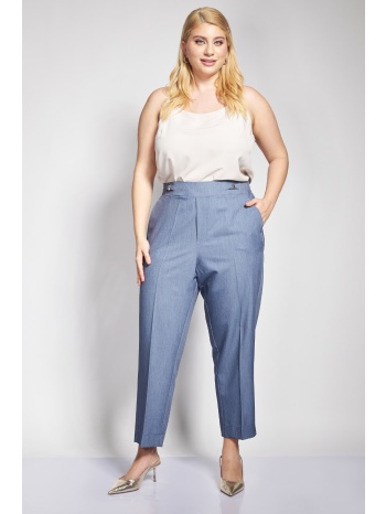 peg παντελόνι twill tr με μεταλλικές αγκράφες στο ζωνάκι