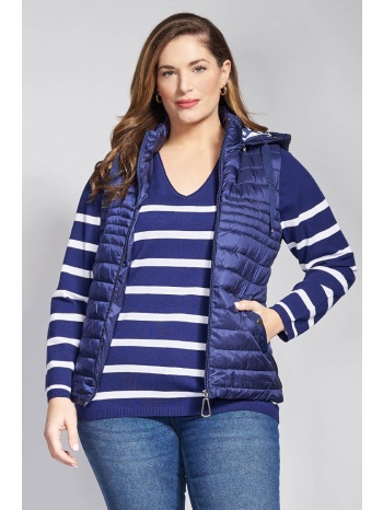 αμάνικο μπουφάν καπιτονέ με κουκούλα εμπριμέ φλοράλ σε προσφορά