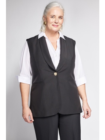 γιλέκο κοστουμιού tailored κρεπ με γιακά