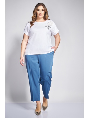 peg παντελόνι twill tr με μεταλλικές αγκράφες στο ζωνάκι