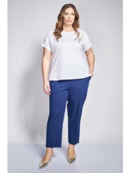 peg παντελόνι twill tr με μεταλλικές αγκράφες στο ζωνάκι