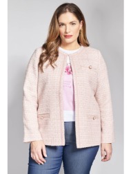 σακάκι tweed τύπου chanel με κουμπιά κόσμημα