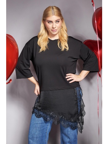 prbt μπλούζα βισκόζης με τελείωμα σατέν με δαντέλα σε προσφορά