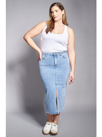 prbt τζιν midi φούστα με σκίσιμο σε προσφορά