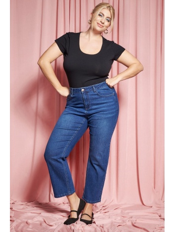 τζιν παντελόνι regular σε ίσια γραμμή