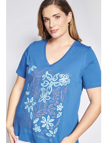 t-shirt με φλοράλ τύπωμα