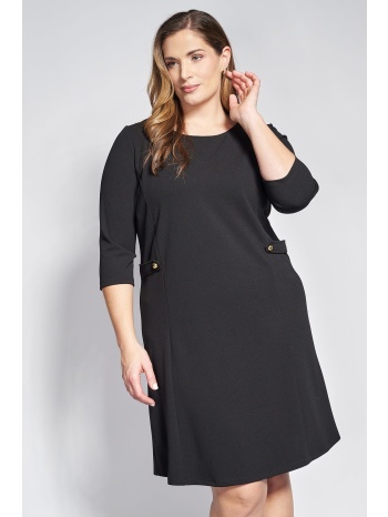 μίντι φόρεμα ελαστικό κρεπ με διακοσμητικά ζωνάκια σε προσφορά