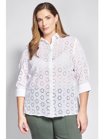 πουκαμίσα βαμβακερή μπροντερί