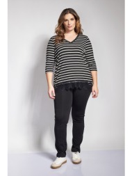 παντελόνι slim punto με νερβίρ και κουμπί