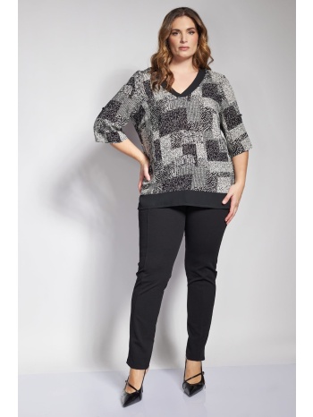 παντελόνι slim scuba με ελαστική μέση και νερβίρ