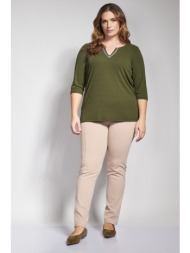 παντελόνι slim scuba με ελαστική μέση και νερβίρ