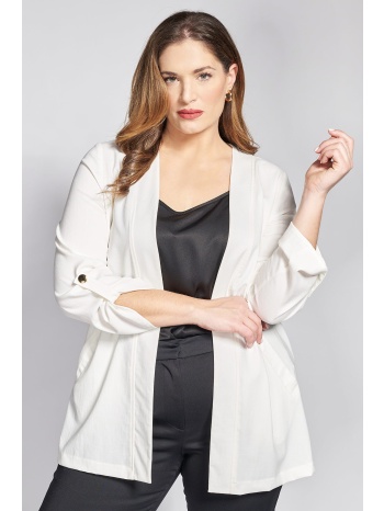 ζακέτα χωρίς κούμπωμα με γυριστά μανίκια