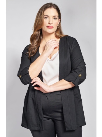 ζακέτα χωρίς κούμπωμα με γυριστά μανίκια