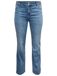 τζιν παντελόνι ψηλόμεσο flared fit με διπλό κουμπί vero moda