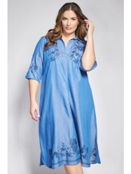 φόρεμα tencel όψη τζιν ...