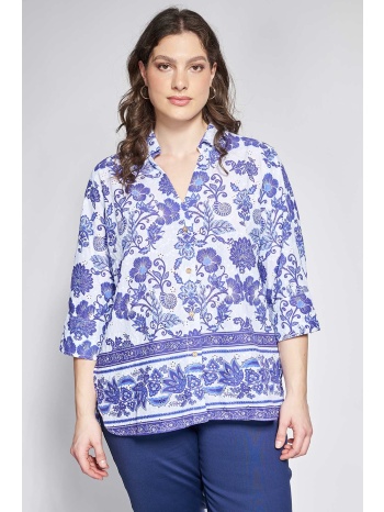 πουκάμισο βαμβακερό κιπούρ φλοράλ