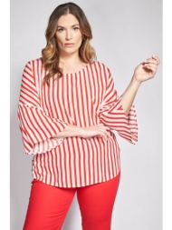 ριγέ μπλούζα ποπλίνα με ...