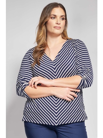 μπλούζα με v λαιμόκοψη και ρίγες