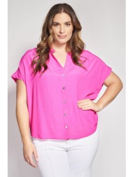 πουκάμισο από κρεπ βισκόζη με κοντό μανίκι