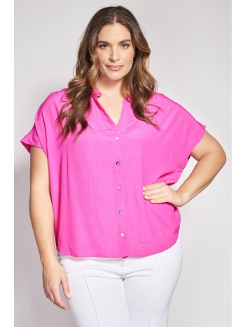 πουκάμισο από κρεπ βισκόζη με κοντό μανίκι