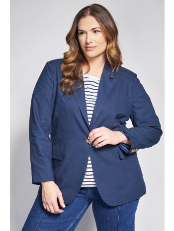 σακάκι μπλέιζερ μονόκουμπο από σύμμεικτο λινό