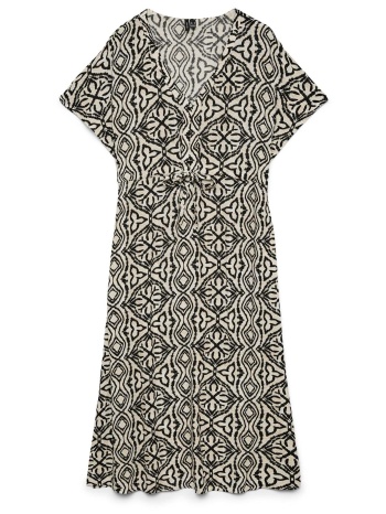 μάξι εμπριμέ φόρεμα με v λαιμόκοψη vero moda